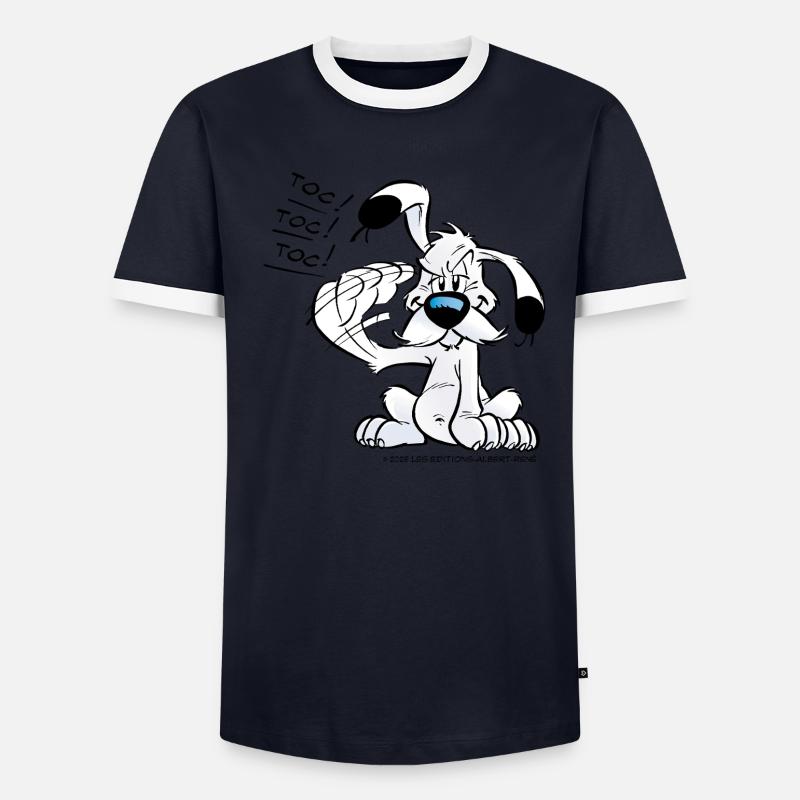 Asterix & Obelix Dogmatix Gesturing Toc - Camiseta contraste hombre - gris jaspeado/negro