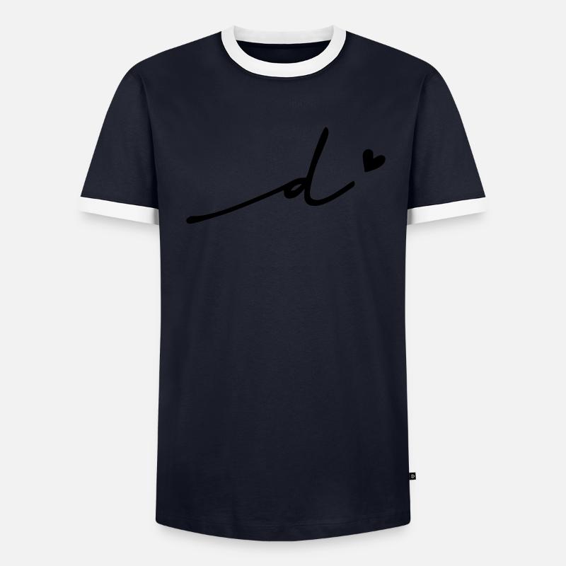 Point d) Cursive T-shirt contrasté Homme