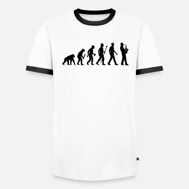 JAZZ EVOLUTIONSTHEORIE SHIRT! Männer Kontrast-T-Shirt