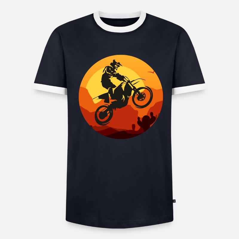 Motocross Männer Kontrast-T-Shirt