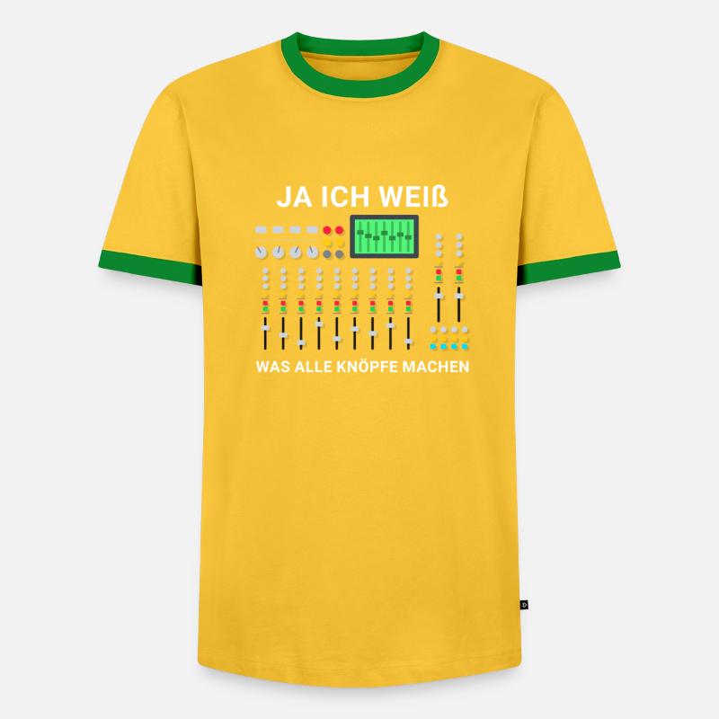 Tontechniker Engineer Mischpult Tontechnik - Männer Kontrast-T-Shirt - undefined