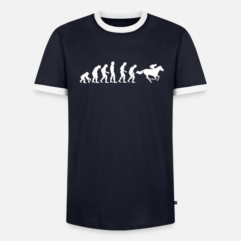 pferderennen02_evolution T-shirt contrasté Homme