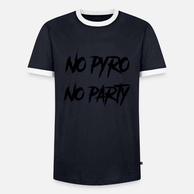 Pas de pyro Pas de fête T-shirt contrasté Homme