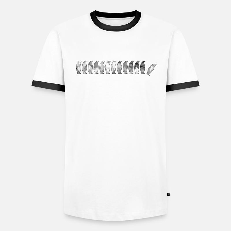 Penguins with Polygon Men's Ringer Shirt