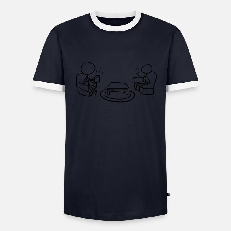 sprechen Diskussion Männer Kontrast-T-Shirt