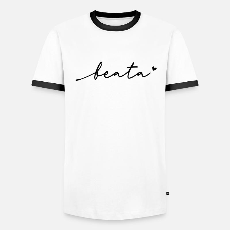 Beata Cursive Name Men's Ringer Shirt
