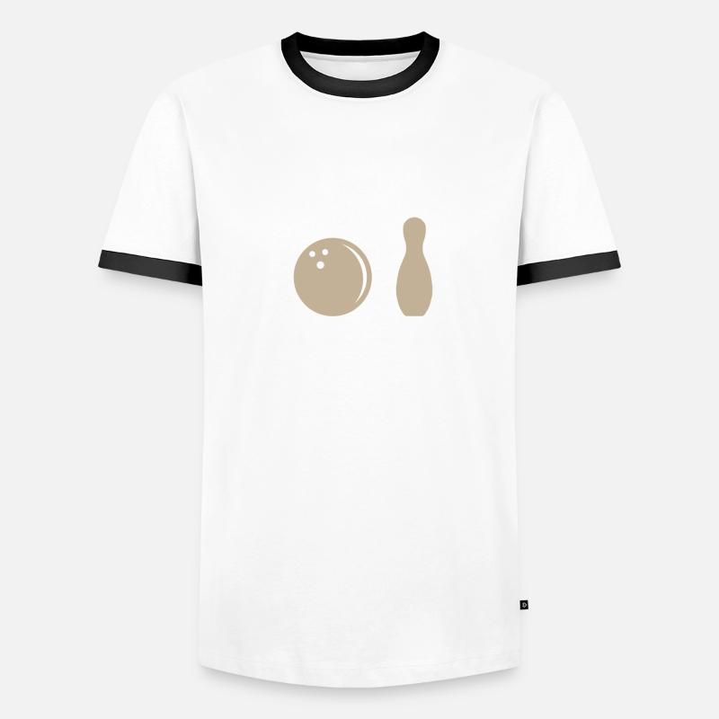 Bowling Bowler Gutter Strike Replacement Needles Men's Ringer Shirt