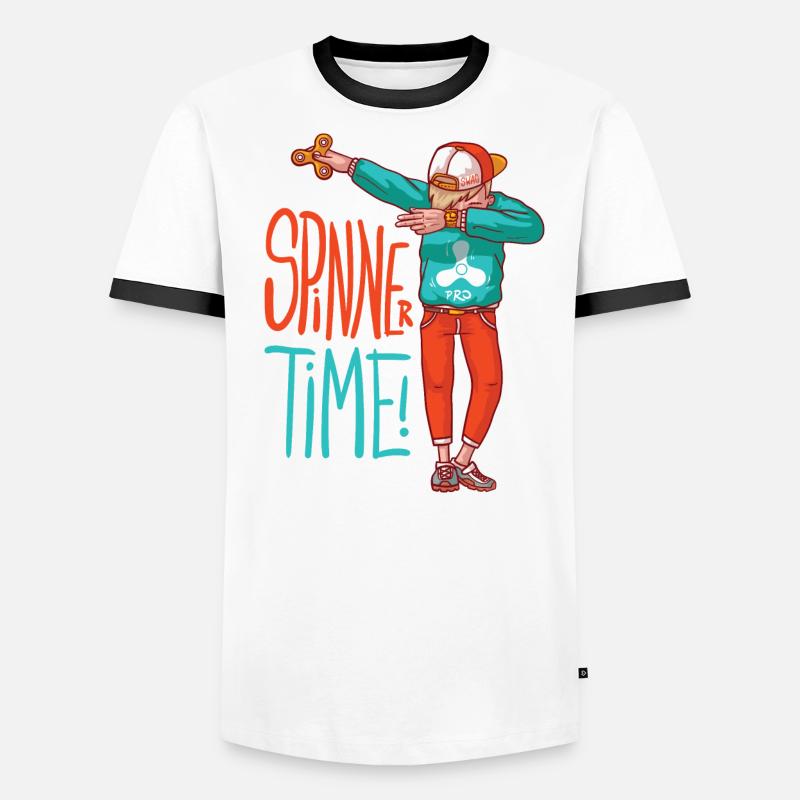 Spinner boy with cap makes the dub move Men's Ringer Shirt
