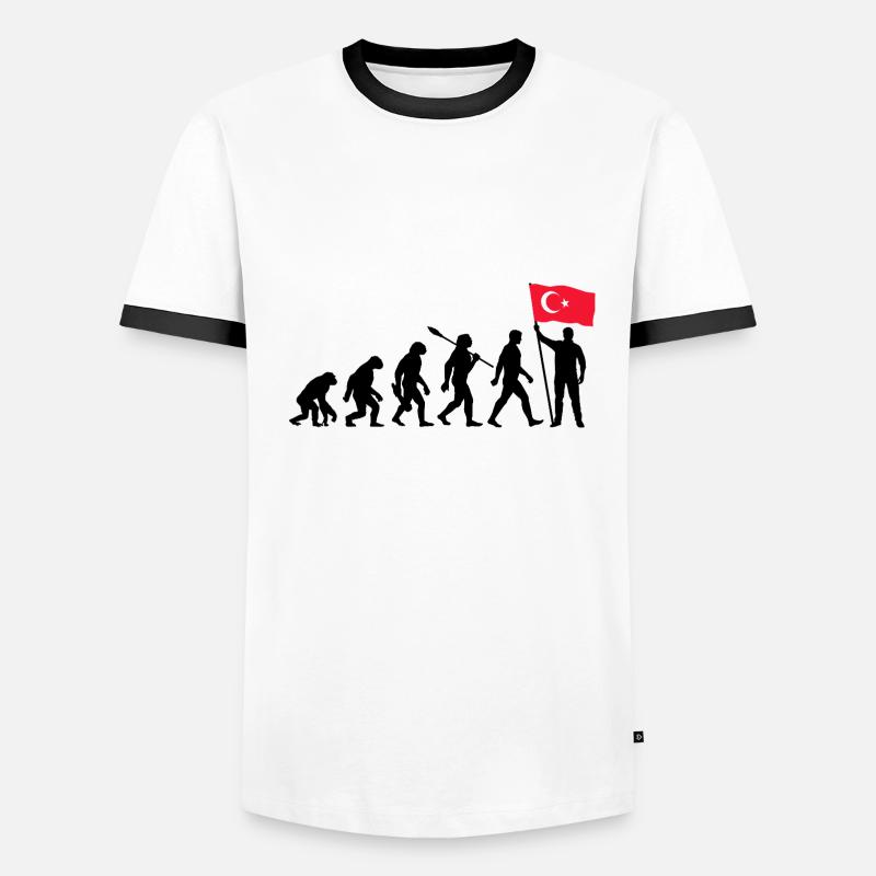 Turkey - Evolution - Flag - Nation Men's Ringer Shirt