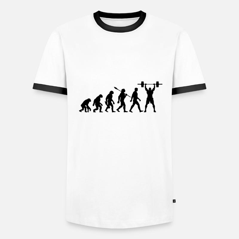 Evolution - Weightlifting - Weight Lifting Men's Ringer Shirt