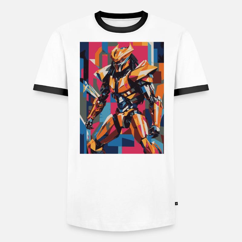 robot 04 Männer Kontrast-T-Shirt