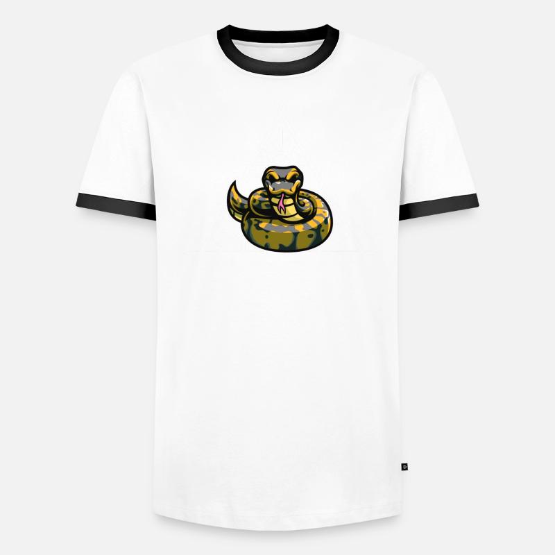Ball Python Snake Propriétaire Mignon Pet Snake T-shirt contrasté Homme