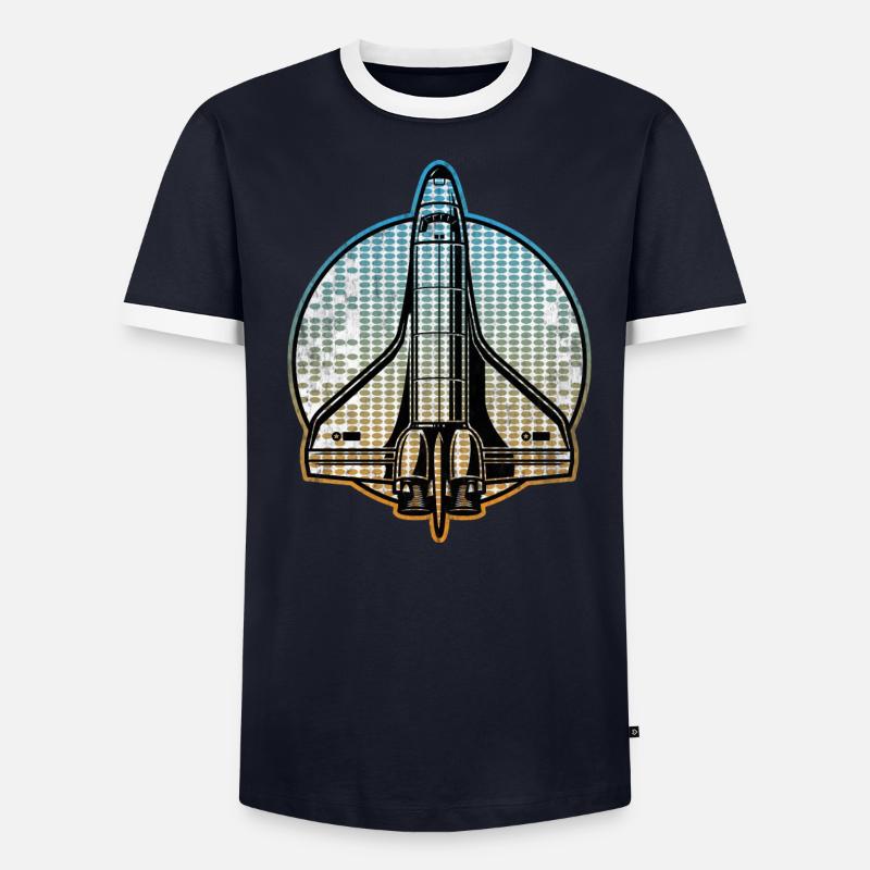 spaceship space shuttle Men's Ringer Shirt