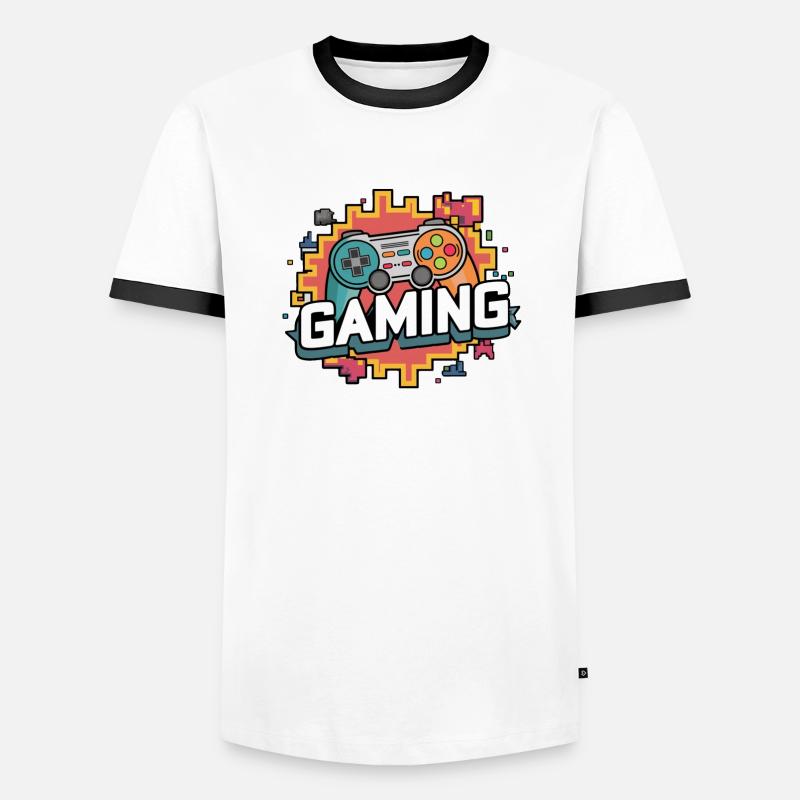Gaming - Controller Männer Kontrast-T-Shirt