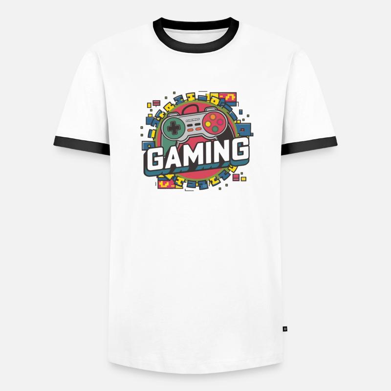 Gaming - Controller Männer Kontrast-T-Shirt
