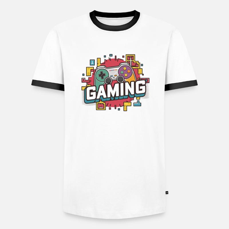 Gaming - Controller Männer Kontrast-T-Shirt