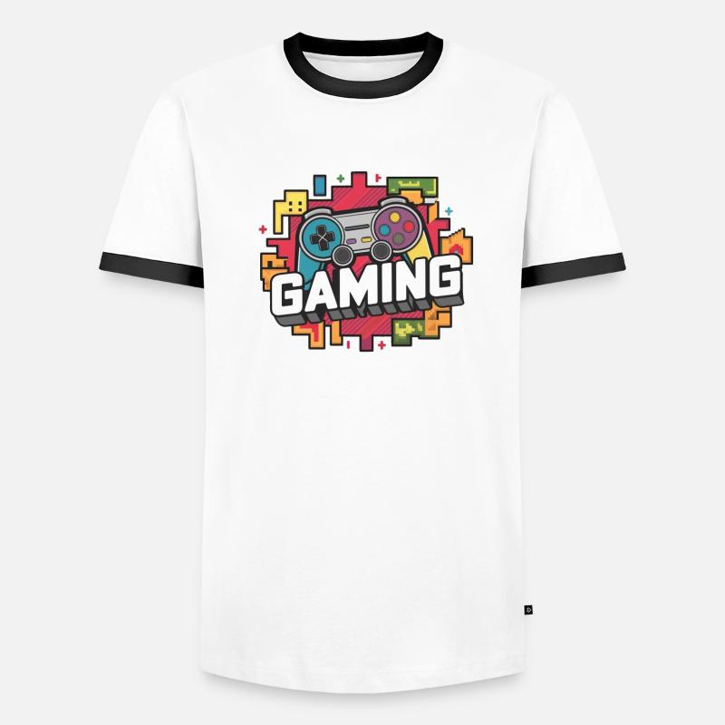 Gaming - Controller Männer Kontrast-T-Shirt