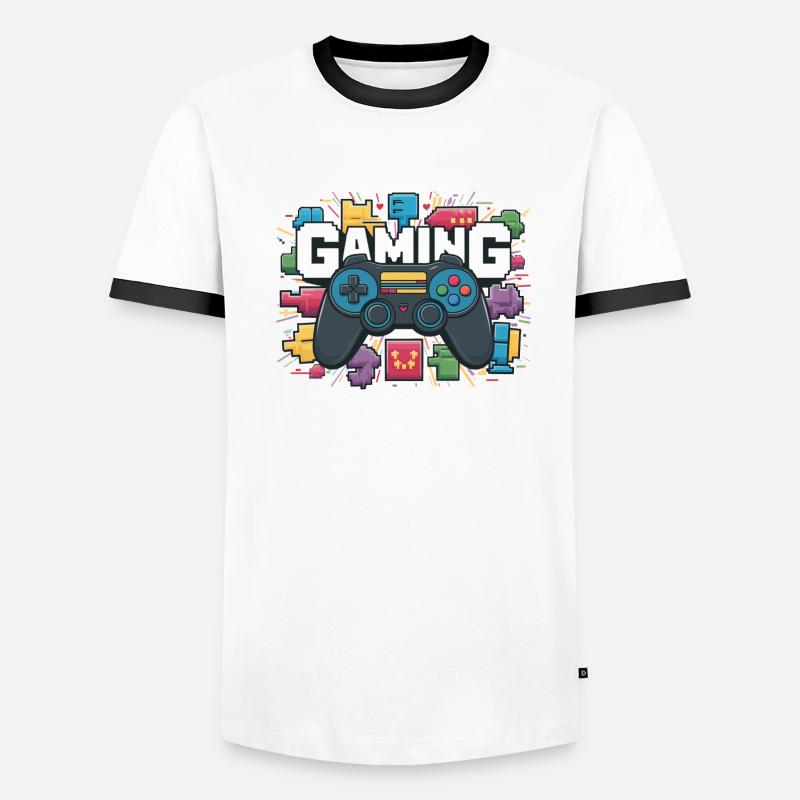 Gaming - Controller Männer Kontrast-T-Shirt