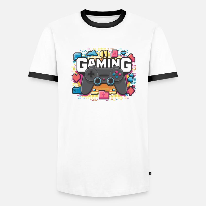 Gaming - Controller Männer Kontrast-T-Shirt