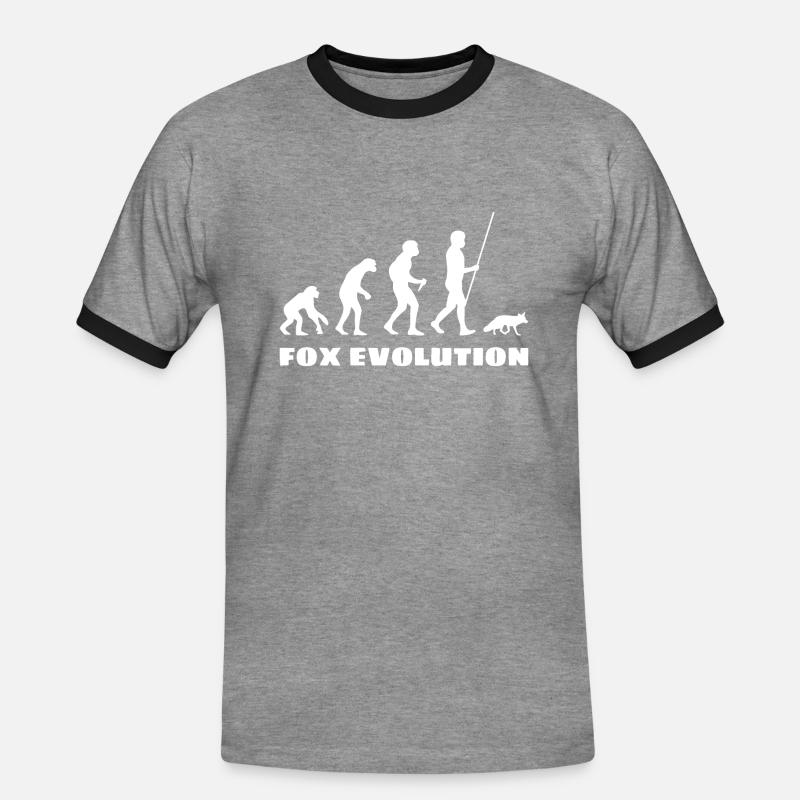 Fox Evolution - Men's Ringer Shirt - heather grey/black