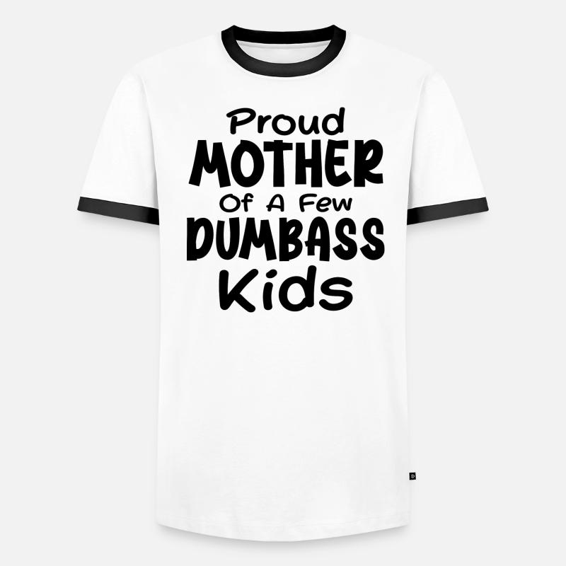 Stolze Mutter von ein paar Kindern Muttertag Männer Kontrast-T-Shirt