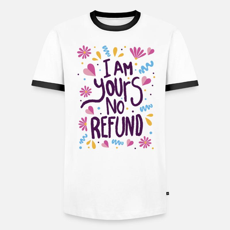 Je suis à vous Aucun remboursement T-shirt contrasté Homme