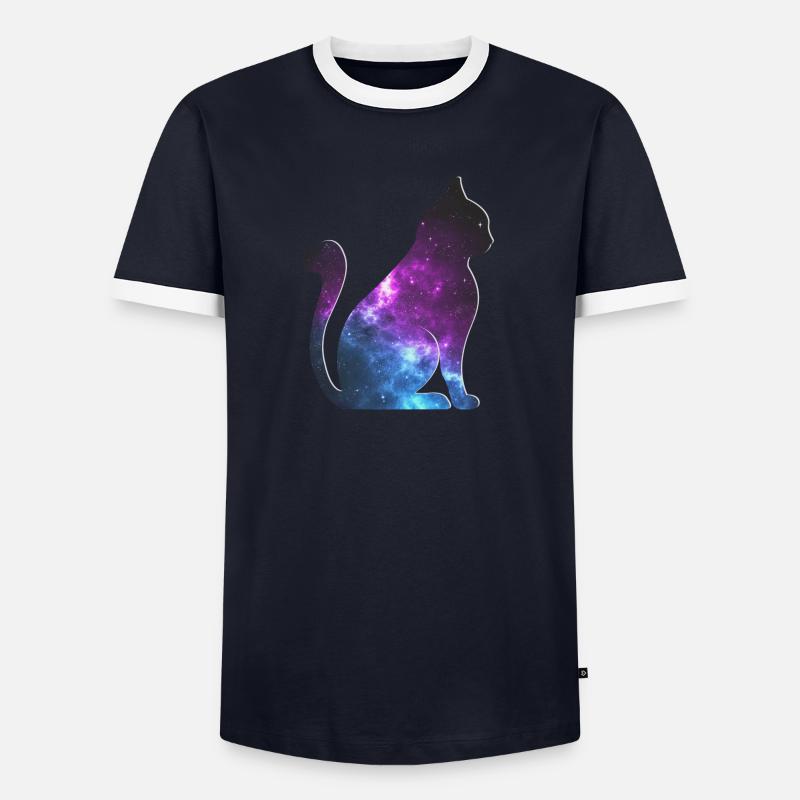 Galaxy Chat cadeau de l’espace T-shirt contrasté Homme