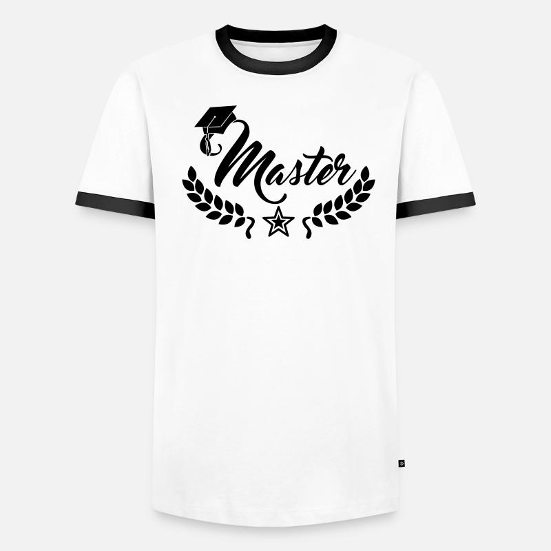 master abschluss Männer Kontrast-T-Shirt