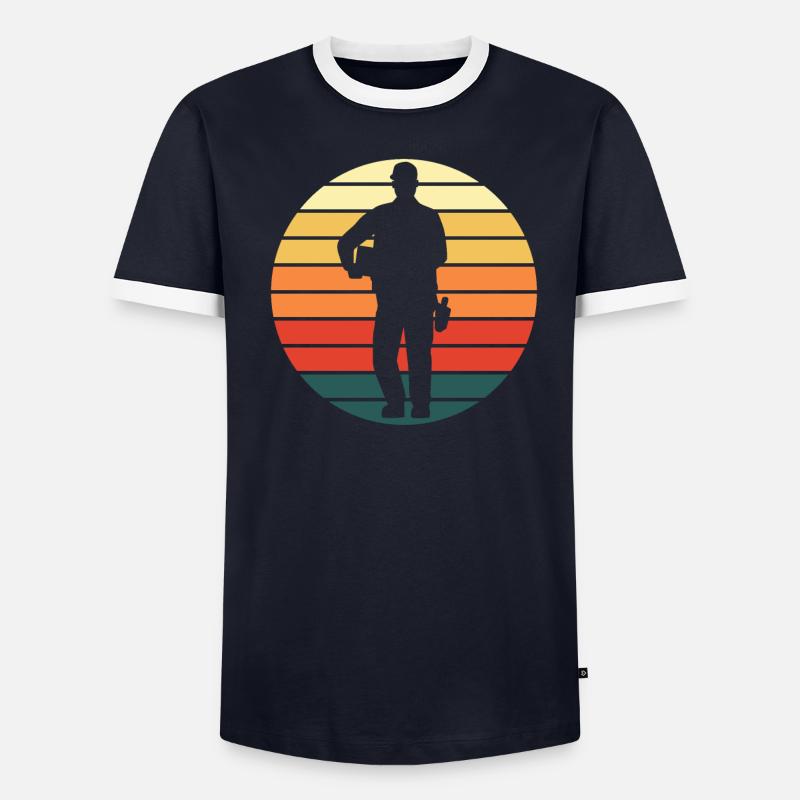 Postman Courier Postman Retro Gift Men's Ringer Shirt