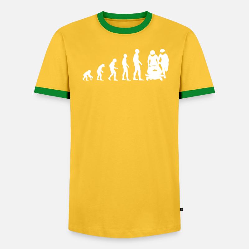 Bobsleigh Evolution Bobsleighing Bobsleigh Cadeau - T-shirt contrasté Homme - undefined