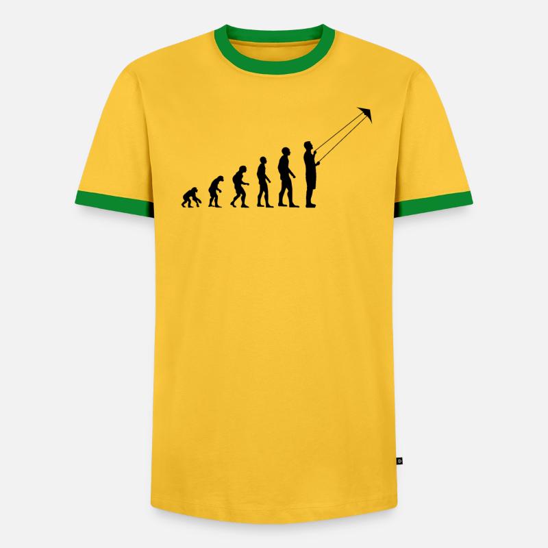 Drachenfliegen Evolution Drachensteigen Geschenk - Männer Kontrast-T-Shirt - undefined