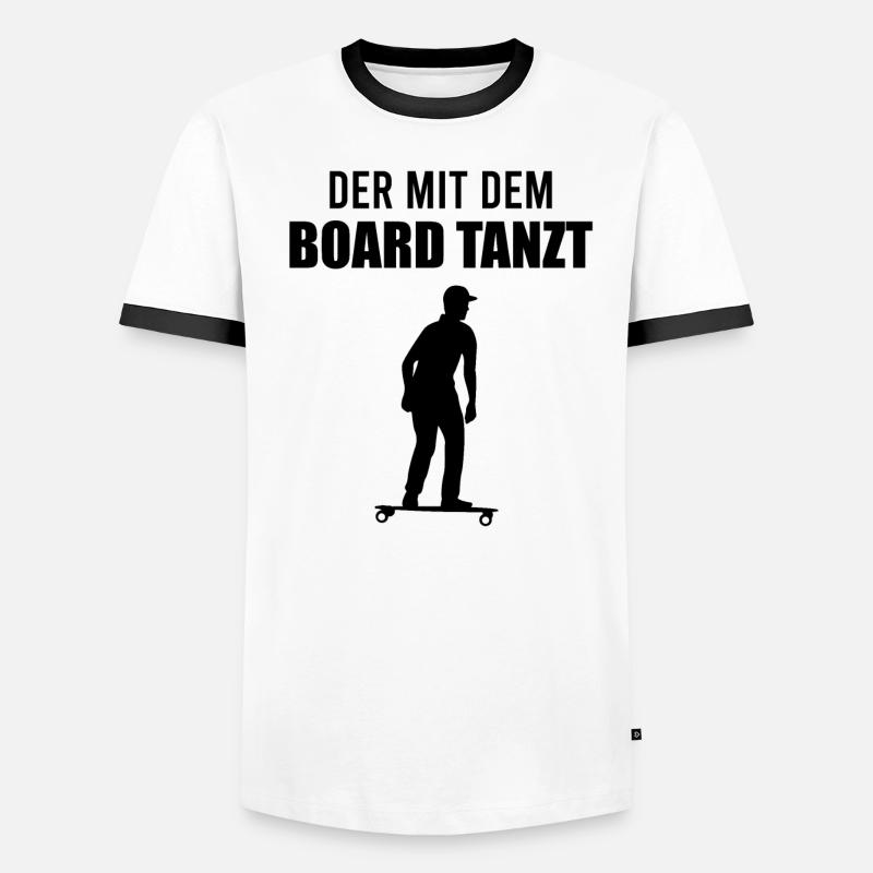 Elektro-Skateboard Spruch E-Skateboard Geschenk Männer Kontrast-T-Shirt