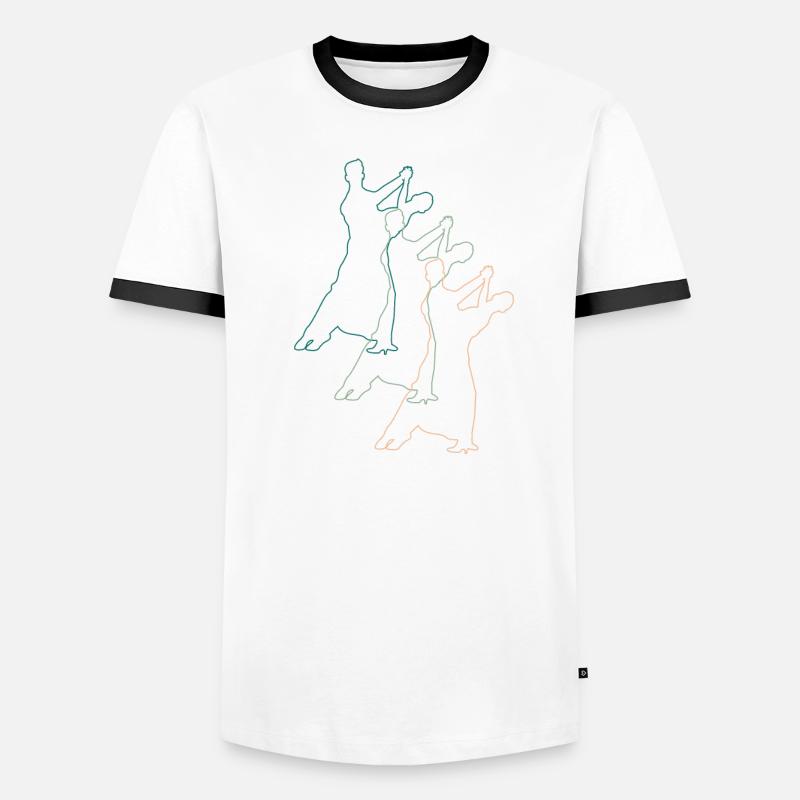 Dancing couples: elegance and synchronicity Men's Ringer Shirt