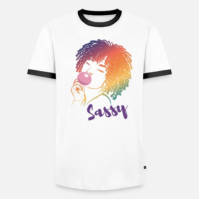 Sassy Chic mit Afro Charme Männer Kontrast-T-Shirt