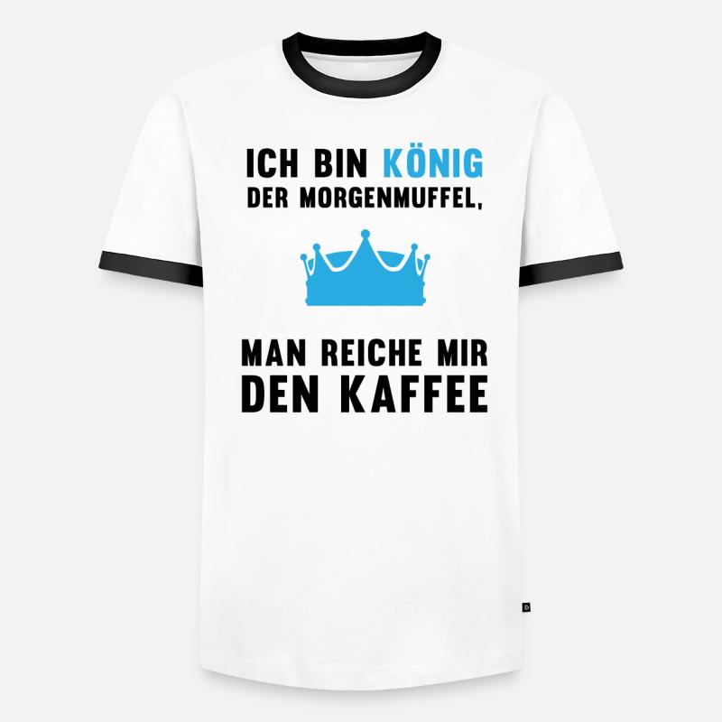 Morgenmuffel Kaffee-König Geschenkidee Männer Kontrast-T-Shirt