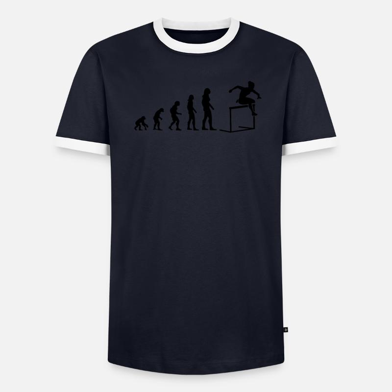 Evolution to Steeplechase Runner Men's Ringer Shirt