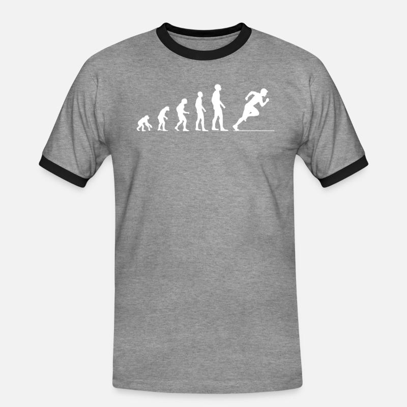 Evolution Sprinter Gift - Men's Ringer Shirt - heather grey/black