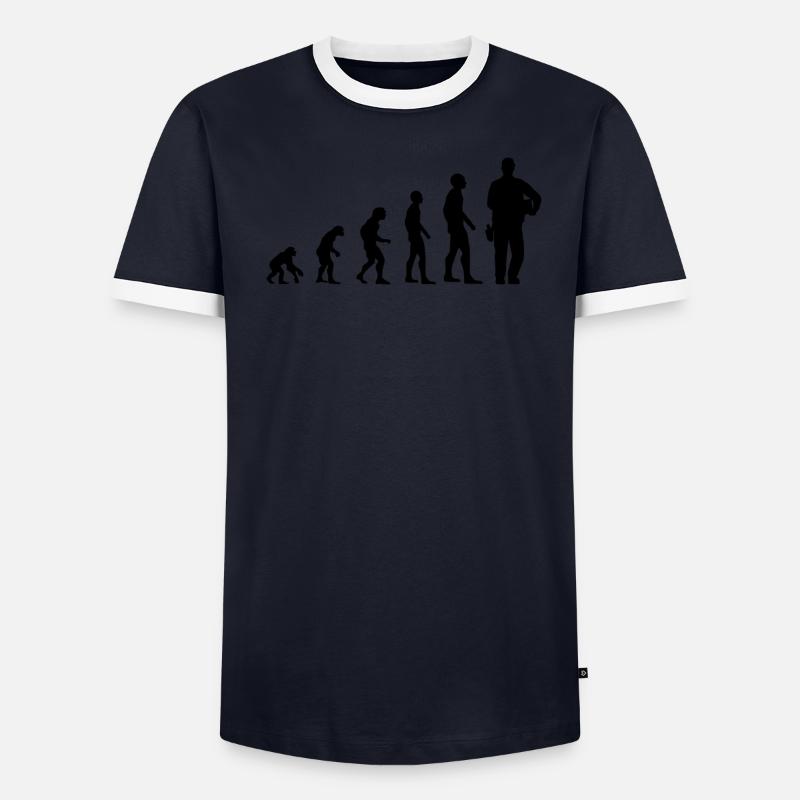Postbote Evolution Zusteller Briefträger Geschenk - Männer Kontrast-T-Shirt - undefined