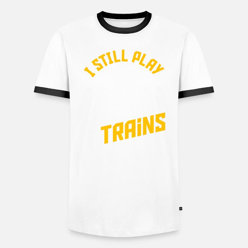 Modèle de chemin de fer modélisme train trains conducteurs de train T-shirt contrasté Homme