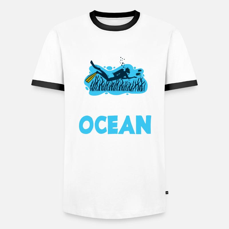 Diving Divers Funny Diver Gift Men's Ringer Shirt