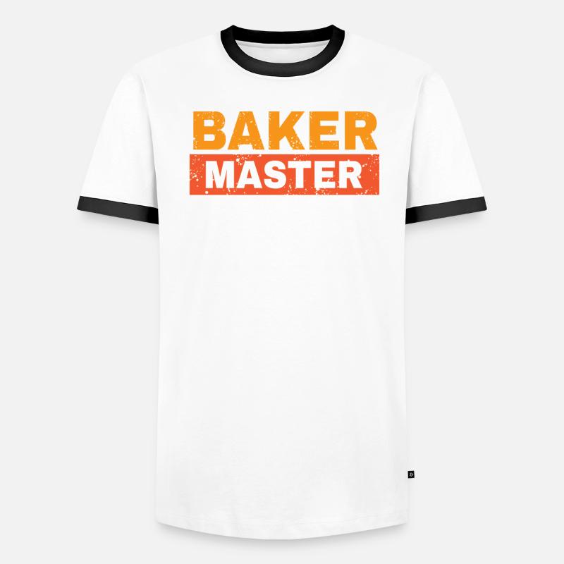 Master Baker Cook Chef Biscuits Pâte de Noël T-shirt contrasté Homme