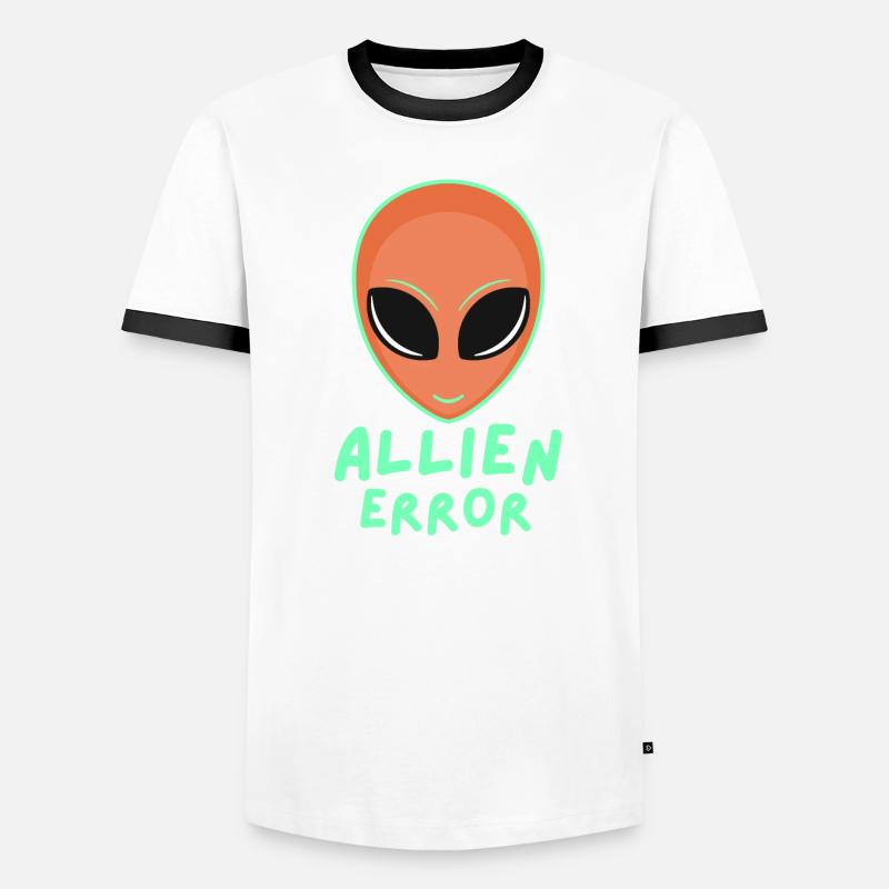 Alien Error Face Galaxy Creature Joke Humour T-shirt contrasté Homme