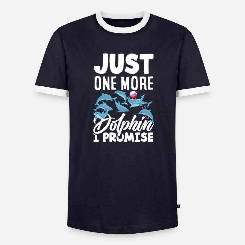 Nur Noch Ein Delfin Versprochen Männer Kontrast-T-Shirt