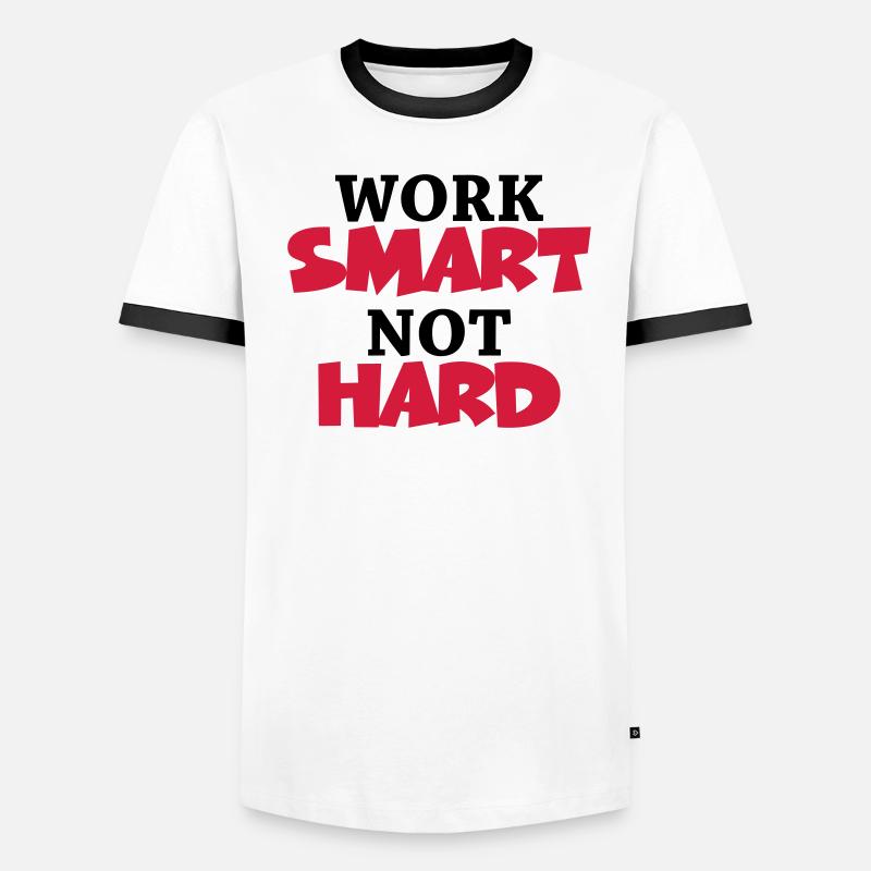 Work smart, not hard T-shirt contrasté Homme