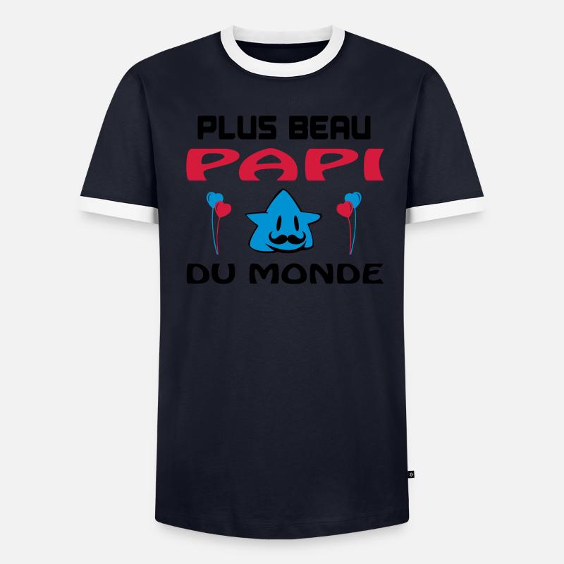 Plus beau papi du monde T-shirt contrasté Homme