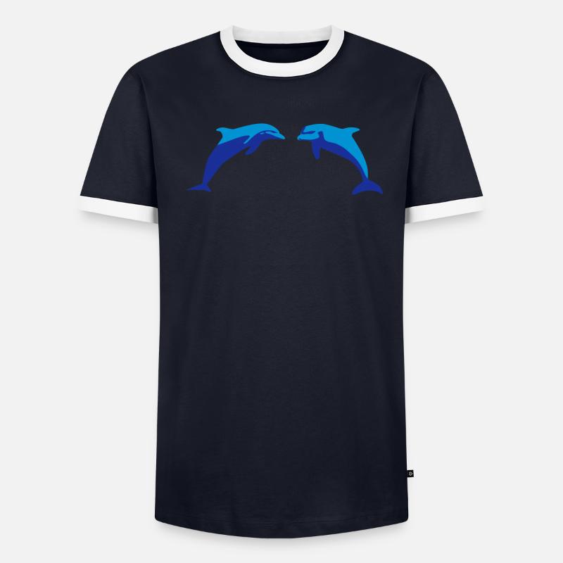 Dolphins, Dolphin Men's Ringer Shirt