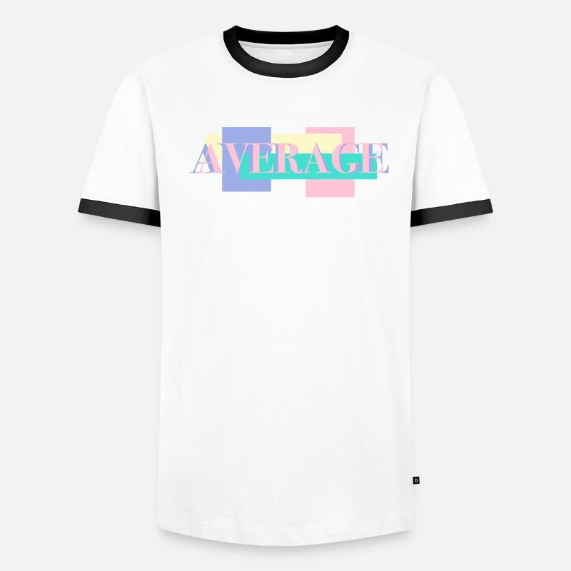 Rétro vapeur conception 90s vague avec impression « moyenne » T-shirt contrasté Homme