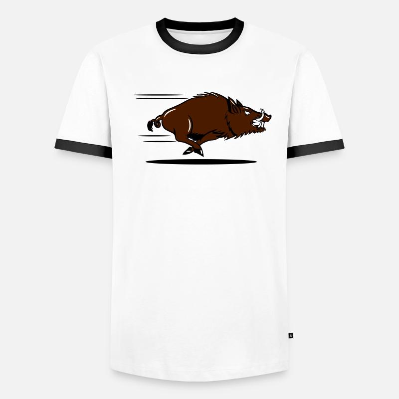 course de sanglier T-shirt contrasté Homme