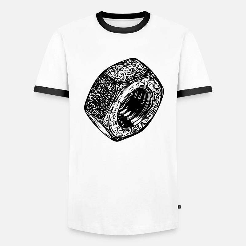 Surface sombre de l’écrou à vis T-shirt contrasté Homme