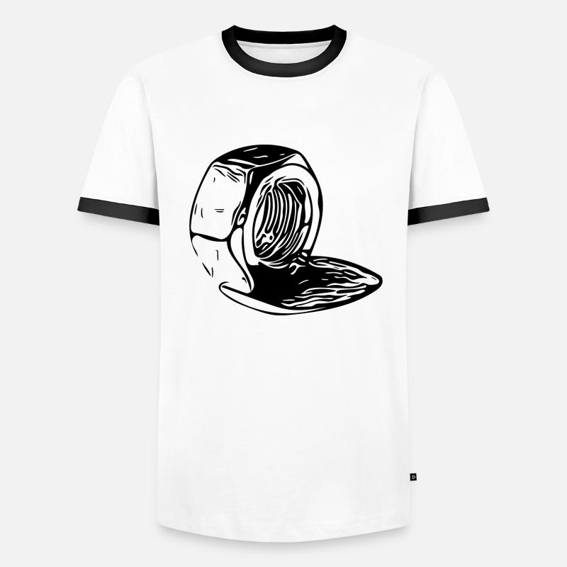 Screw nut vertically melted Men's Ringer Shirt